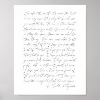 Voor wat het waard is...F. Scott Fitzgerald Script