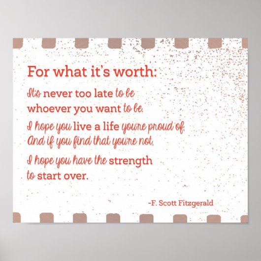 Voor wat het waard is poster (Voorkant)