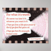 Voor wat het waard is poster (Voorkant)