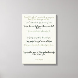Voor wat het waard is van F Scott Fitzgerald Canvas Afdruk