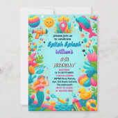 Voor Waterpark Koele Zomer splash pad 1e verjaarda Kaart (Voorkant)