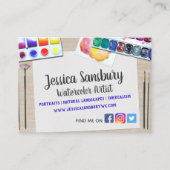 Voor Waterverf kunstenaar Visitekaartje (Voorkant)