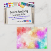 Voor Waterverf kunstenaar Visitekaartje (Voorkant / Achterkant)