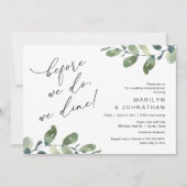 Voor we dat doen, gaan we met een bruiloft eten. kaart (Voorkant)