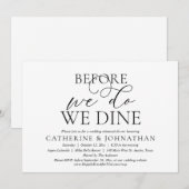 Voor we dat doen, gaan we met een bruiloft eten. kaart (Voorkant / Achterkant)