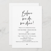 Voor we dat doen, gaan we met een bruiloft eten. kaart (Voorkant / Achterkant)