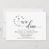 Voor we dat doen, gaan we met een bruiloft eten. kaart (Voorkant)