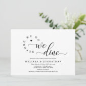 Voor we dat doen, gaan we met een bruiloft eten. kaart (Staand voorkant)