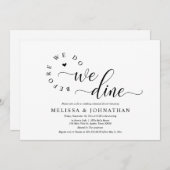 Voor we dat doen, gaan we met een bruiloft eten. kaart (Voorkant / Achterkant)