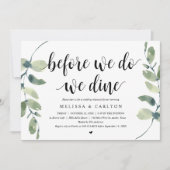 Voor we dat doen, gaan we met een bruiloft eten. kaart (Voorkant)