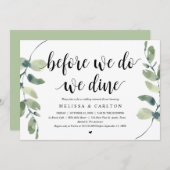 Voor we dat doen, gaan we met een bruiloft eten. kaart (Voorkant / Achterkant)