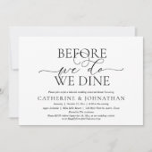 Voor we dat doen, gaan we met een bruiloft eten. kaart (Voorkant)