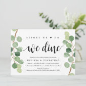 Voor we dat doen, gaan we met een bruiloft eten. kaart (Staand voorkant)