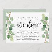 Voor we dat doen, gaan we met een bruiloft eten. kaart (Voorkant / Achterkant)