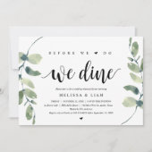 Voor we dat doen, gaan we met een bruiloft eten. kaart (Voorkant)