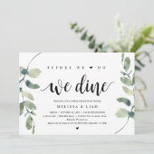 Voor we dat doen, gaan we met een bruiloft eten. kaart (Staand voorkant)