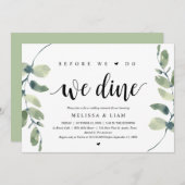 Voor we dat doen, gaan we met een bruiloft eten. kaart (Voorkant / Achterkant)