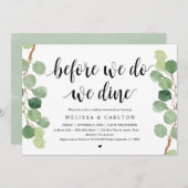 Voor we dat doen, gaan we met een bruiloft eten. kaart (Voorkant / Achterkant)