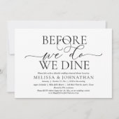 Voor we dat doen, gaan we met een bruiloft eten. kaart (Voorkant)