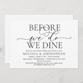 Voor we dat doen, gaan we met een bruiloft eten. kaart (Voorkant / Achterkant)