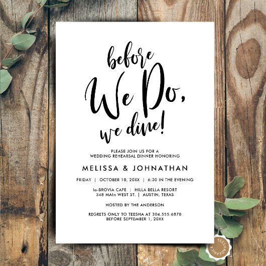 Voor we dat doen, gaan we met een bruiloft eten. kaart