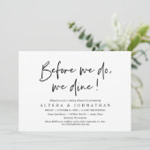 Voor we dat doen, gaan we met een bruiloft eten. kaart (Staand voorkant)