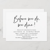 Voor we dat doen, gaan we met een bruiloft eten. kaart (Voorkant / Achterkant)