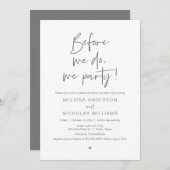 Voor we dat doen, zijn we partij, huwelijksrepetit kaart (Voorkant / Achterkant)