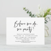 Voor we dat doen, zijn we partij, huwelijksrepetit kaart (Staand voorkant)
