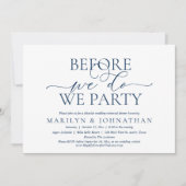 Voor we dat doen, zijn we partij, huwelijksrepetit kaart (Voorkant)