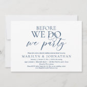 Voor we dat doen, zijn we partij, huwelijksrepetit kaart (Voorkant)