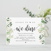 Voor we doen, dineren we, Groene decoratie, Proefh Kaart (Staand voorkant)