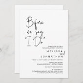 Voor we zeggen: "Ik doe", een bruiloft met een rep Kaart (Voorkant / Achterkant)