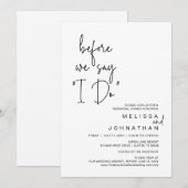 Voor we zeggen: "Ik doe", een bruiloft met een rep Kaart (Voorkant / Achterkant)