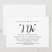 Voor we zeggen: "Ik doe", een bruiloft met een rep Kaart (Voorkant / Achterkant)