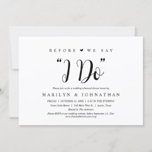 Voor we zeggen: "Ik doe", een bruiloft met een rep Kaart