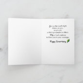 Voor weduwschap over Jubileum Blessings Bouquet Kaart (Binnen)