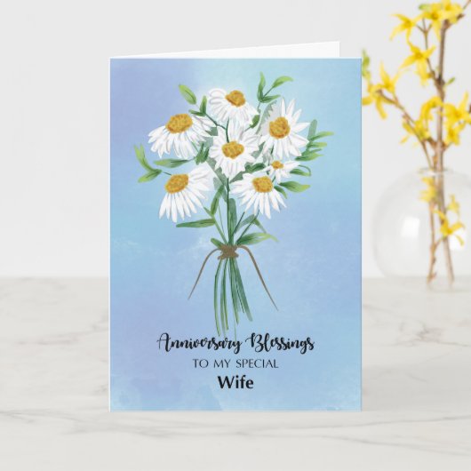 Voor weduwschap over Jubileum Blessings Bouquet Kaart (Gele Bloem)