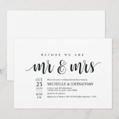 Voor wij de heer en mevrouw Dinner Invitation card Kaart (Voorkant / Achterkant)