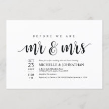 Voor wij de heer en mevrouw Dinner Invitation card