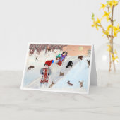 Voor winterpret LeeMarie's Creatieve ontwerp Kaart (Gele Bloem)