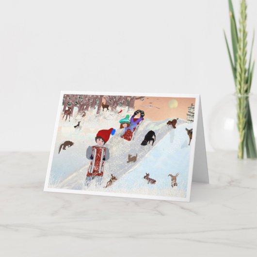 Voor winterpret LeeMarie's Creatieve ontwerp Kaart (Voorkant)