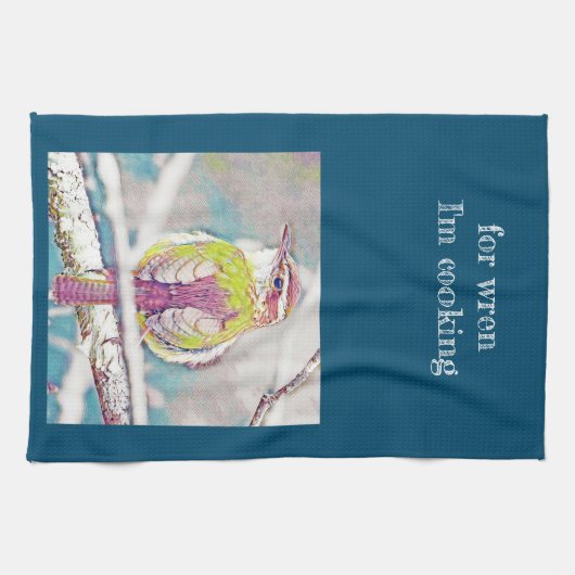 Voor Wren ik koken keukenhanddoek (Horizontaal)