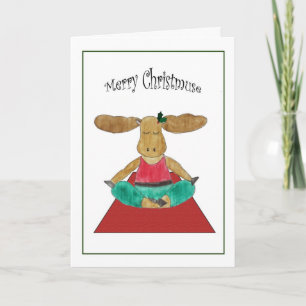 Voor Yoga Teacher - Merry Christmuse Humor Feestdagen Kaart