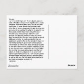voor Yosuke Briefkaart (Achterkant)