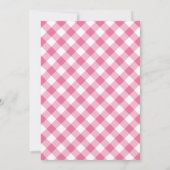Voor ze ik doe BBQ Roze Gingham Kaart (Achterkant)