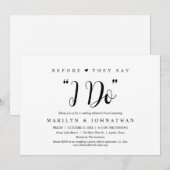 Voor ze zeggen: "Ik doe", een bruiloft met een rep Kaart (Voorkant / Achterkant)