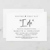 Voor ze zeggen: "Ik doe", een bruiloft met een rep Kaart (Voorkant / Achterkant)