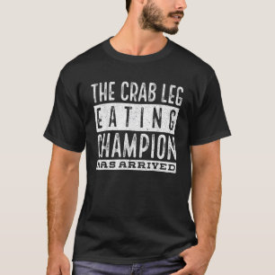 Voor zeevruchten liefhebbers krab been eten kampio t-shirt