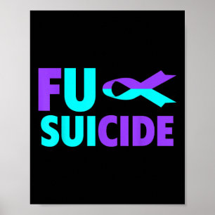Voor zelfmoordbewustzijnsshirt - Zelfmoordpreventi Poster